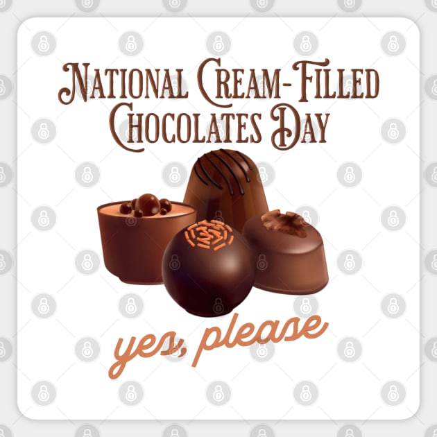 National Cream-Filled Chocolates Day Sticker by HolidayBug